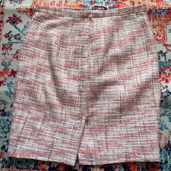 EUC | Cynthia Rowley | Orange Tweed-Like Skirt | Size 10 - Picture 3 of 5